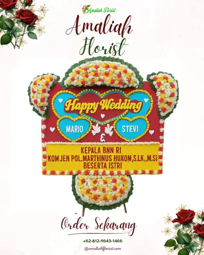 Karangan Papan Bunga Pernikahan di Beringin Raya